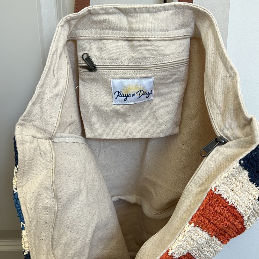 Rays for Days bag. Blue, orange & tan. NWT. - Picture 2 of 3